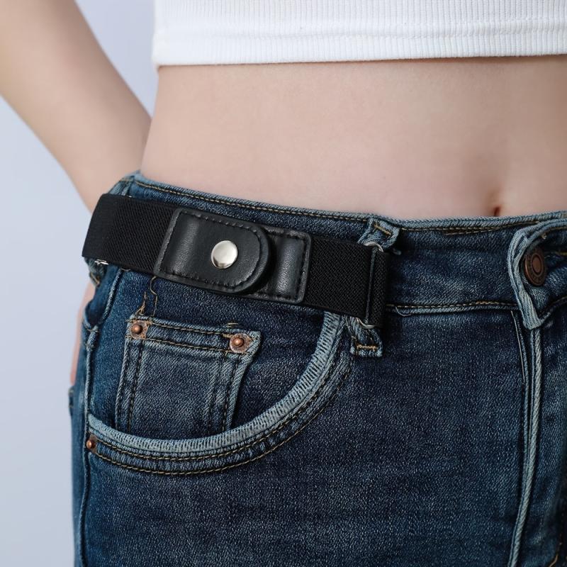 No Buckle Elastic Belts Adjustable Unisex Stretch Waist Belt