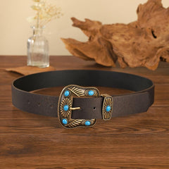 Boho Vintage Belt Women's Western Casual Belt For Jeans Pants