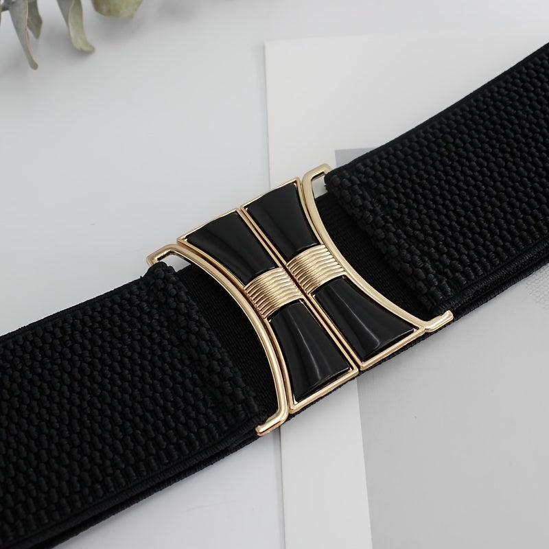 Women's Wide Elastic Decorative Belt for Dress Skirt Coat