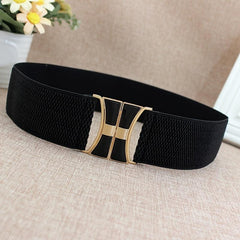 Women's Wide Elastic Decorative Belt for Dress Skirt Coat