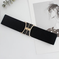 Women's Wide Elastic Decorative Belt for Dress Skirt Coat