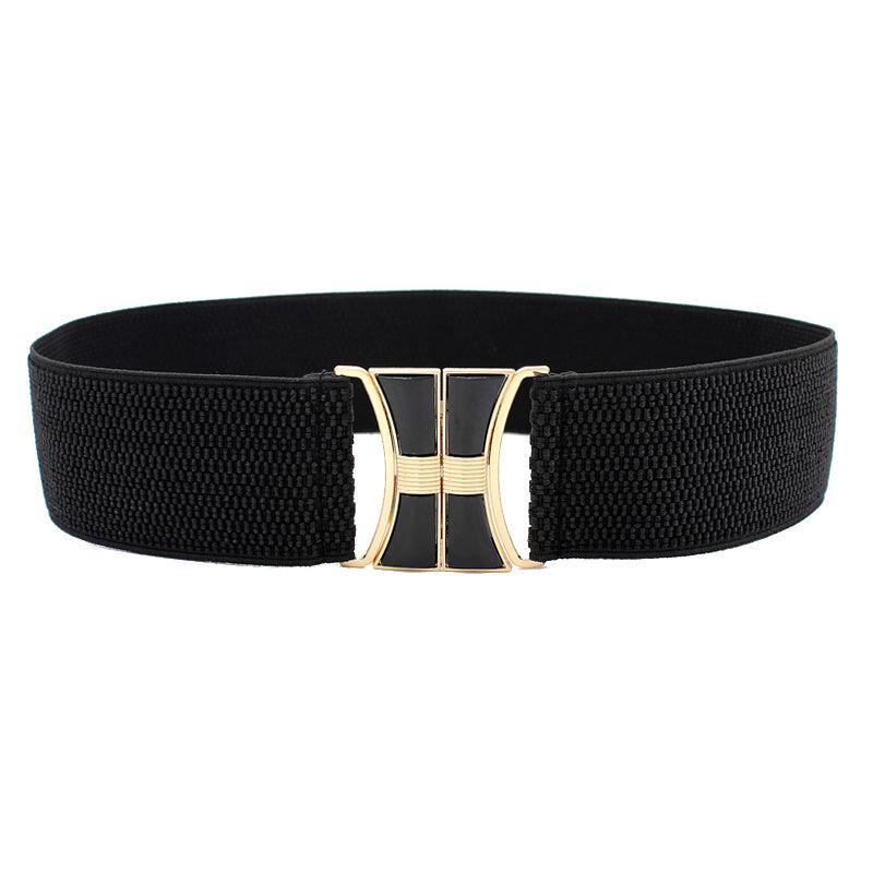Women's Wide Elastic Decorative Belt for Dress Skirt Coat