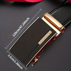 Men's Auto Buckle Belt for Business Father