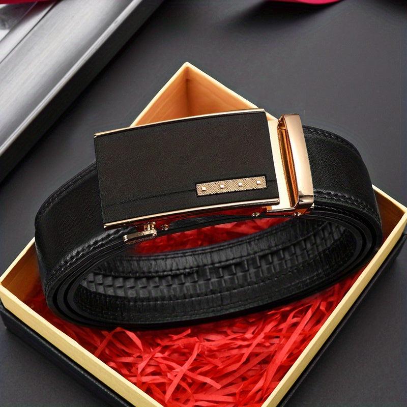 Men's Auto Buckle Belt for Business Father