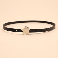 Pentagram Buckle PU Belt Y2K Hip Hop Belt