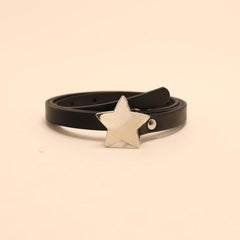 Pentagram Buckle PU Belt Y2K Hip Hop Belt
