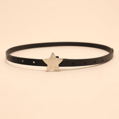 Pentagram Buckle PU Belt Y2K Hip Hop Belt