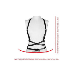 Women's Sexy Harness Belt Faux Leather Body Belt Gothic Adjustable Strap