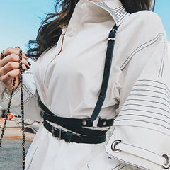 Women's Sexy Harness Belt Faux Leather Body Belt Gothic Adjustable Strap