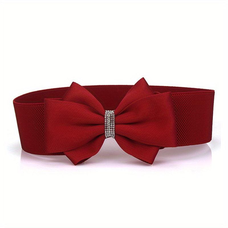 Big Bowknot Wide Belt Plus Size Waistband for Women