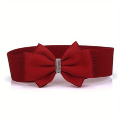 Big Bowknot Wide Belt Plus Size Waistband for Women