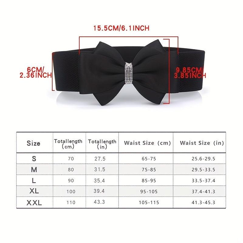 Big Bowknot Wide Belt Plus Size Waistband for Women