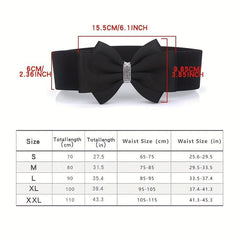 Big Bowknot Wide Belt Plus Size Waistband for Women