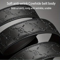 Men's Leather Belt Rhinestone Buckle Tiger Pattern Causal Jeans Waist Strap