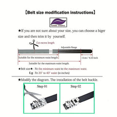 Men's Leather Belt Rhinestone Buckle Tiger Pattern Causal Jeans Waist Strap