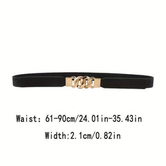 Women's Elastic Thin Belt Waist Seal For Dress Sweater Coat