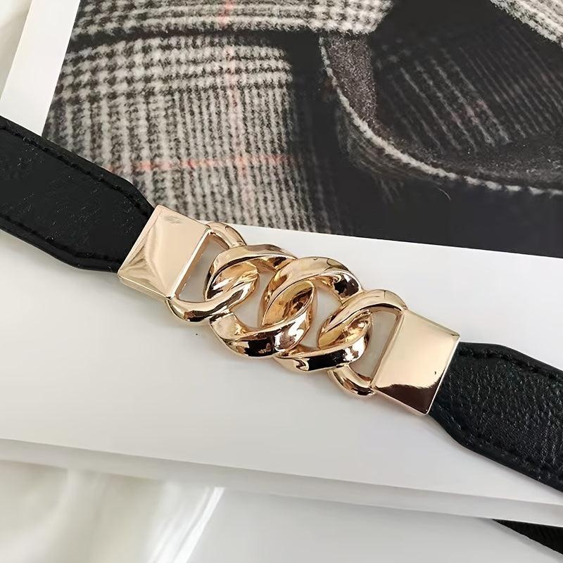 Women's Elastic Thin Belt Waist Seal For Dress Sweater Coat