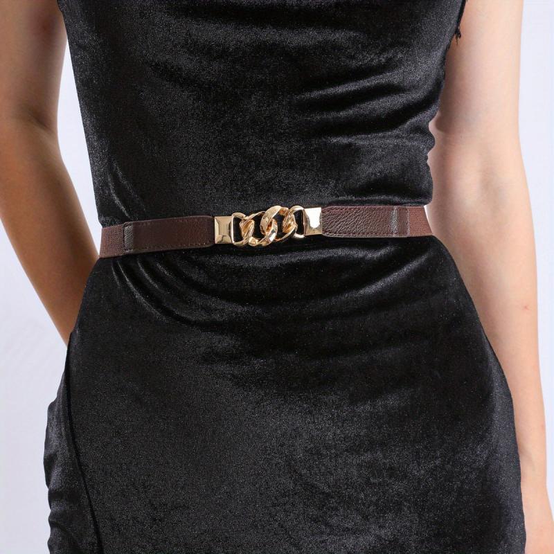 Women's Elastic Thin Belt Waist Seal For Dress Sweater Coat