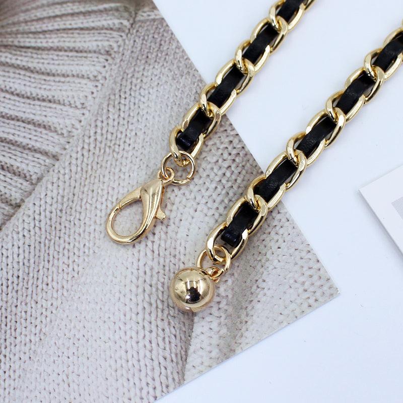 Women's Golden Waist Chain Metal Dress Suit Belt Decoration