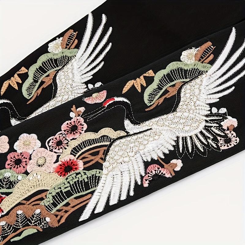 Vintage Embroidery Wide Belt Classic Chinese Style Hanfu Waistband