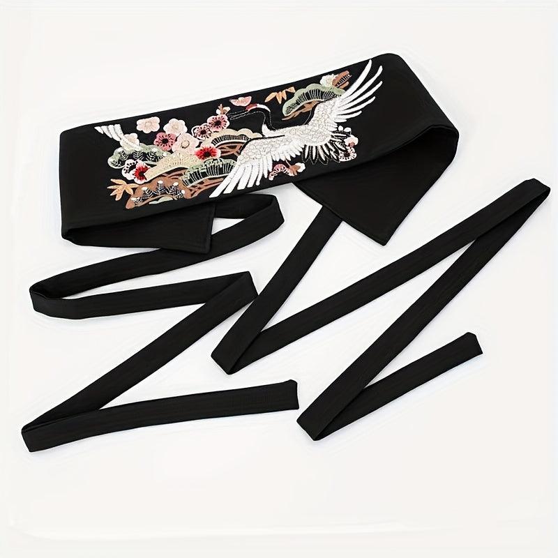 Vintage Embroidery Wide Belt Classic Chinese Style Hanfu Waistband