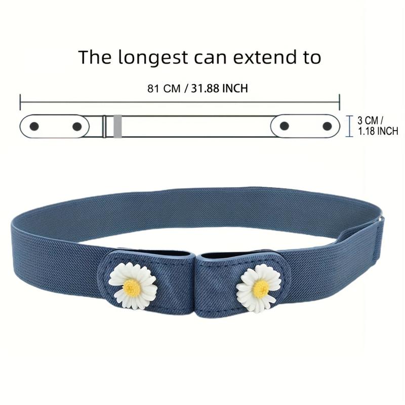 Daisy Decor No Buckle Belt Stretch Women's Belt