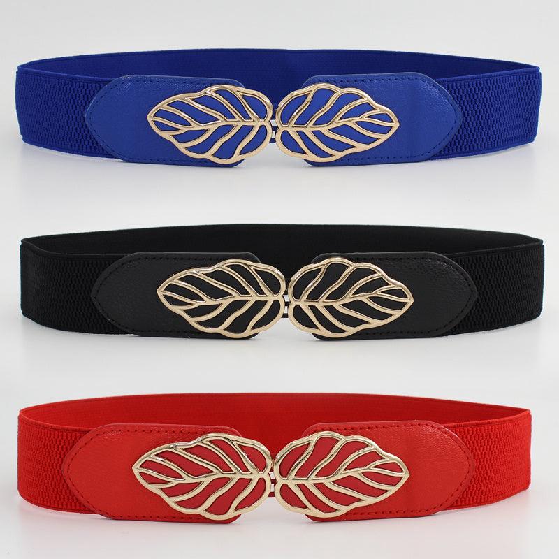 Women's Elastic Leaf Corset Belt For Dresses and Jeans