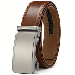 Men's Ratchet Belt Dress Leather Slide Belt