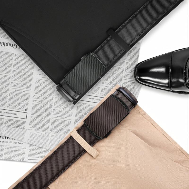 Men's Ratchet Belt Dress Leather Slide Belt