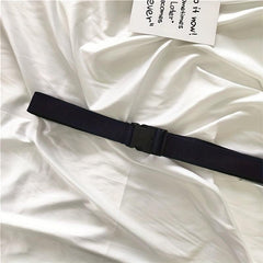 Unisex Tactical Canvas Belt Casual Flat Buckle Waist Belts