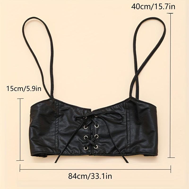 Y2K Lace Up Vest Waist Wrap Harness Belt Gothic Dress Outwear
