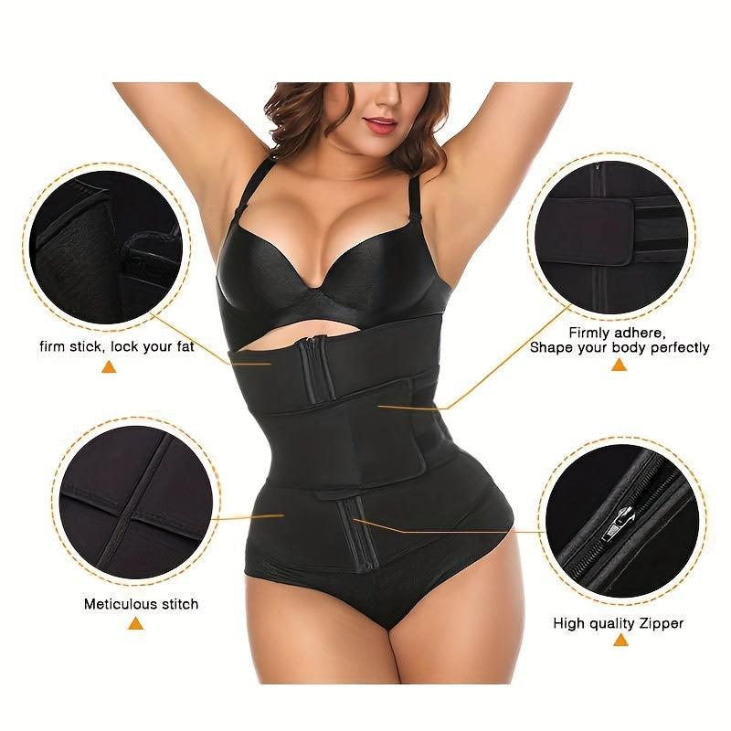 Waist Trainer Corset for Weight Loss Women's Zipper Tummy Control