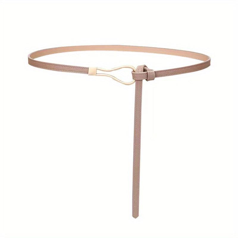 Thin Leather Belt Casual Dress Belt Classic Waistband for Women