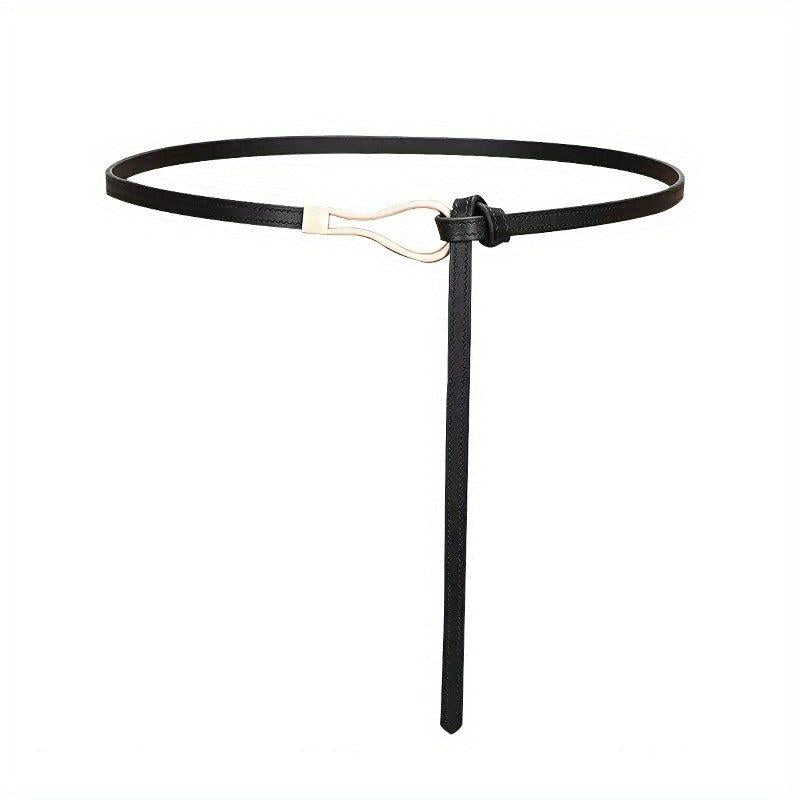 Thin Leather Belt Casual Dress Belt Classic Waistband for Women