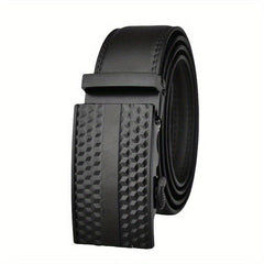 Men's Calfskin Leather Belt Automatic Buckle Waist Strap