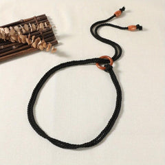 Braided Rope Belt with Tassel Sash - Vintage Style Waistband