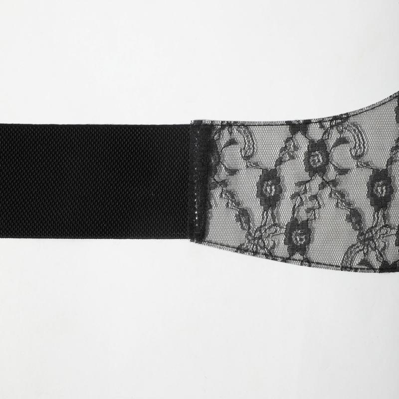 Lace Up Corset Belt Lace Floral Wide Waistband