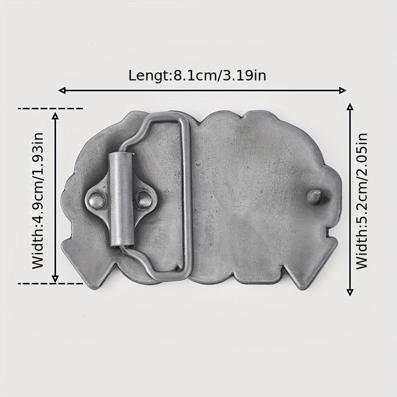 Vintage Letter Belt Buckle for Women & Men DIY Waistband Accessories