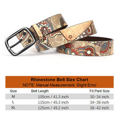 Men's Vintage Calfskin Leather Western Belt for Jeans