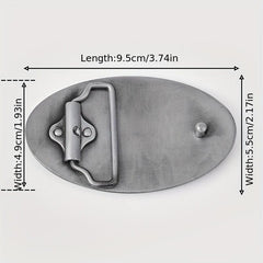 Vintage Oval Belt Buckle for Jeans, DIY Waistband Accessory