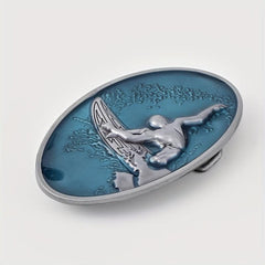 Vintage Oval Belt Buckle for Jeans, DIY Waistband Accessory