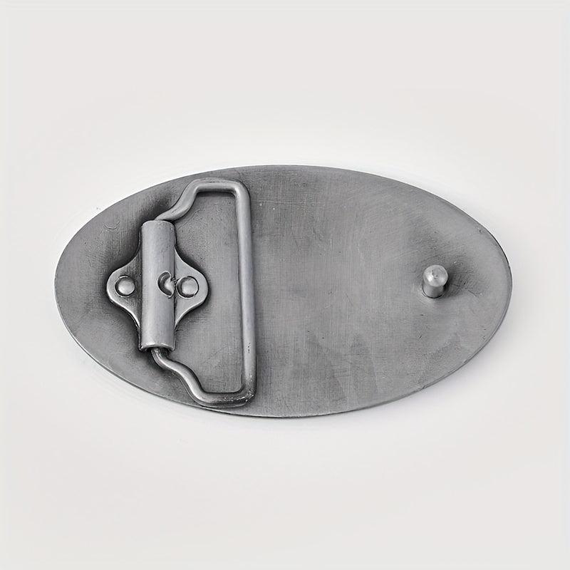 Vintage Oval Belt Buckle for Jeans, DIY Waistband Accessory