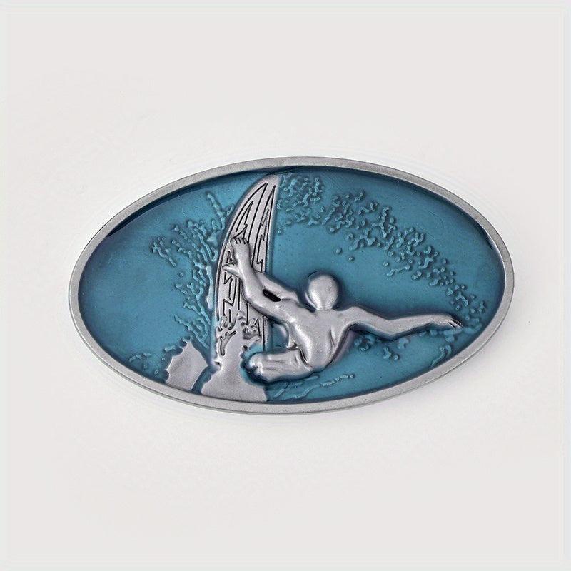 Vintage Oval Belt Buckle for Jeans, DIY Waistband Accessory
