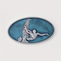 Vintage Oval Belt Buckle for Jeans, DIY Waistband Accessory