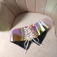 Pink Lace Up Y2K Corset Waspie Belt for Women