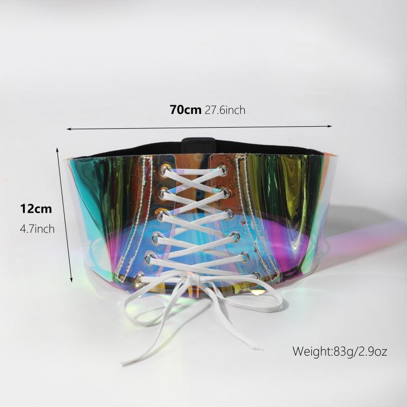 Pink Lace Up Y2K Corset Waspie Belt for Women