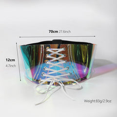 Pink Lace Up Y2K Corset Waspie Belt for Women