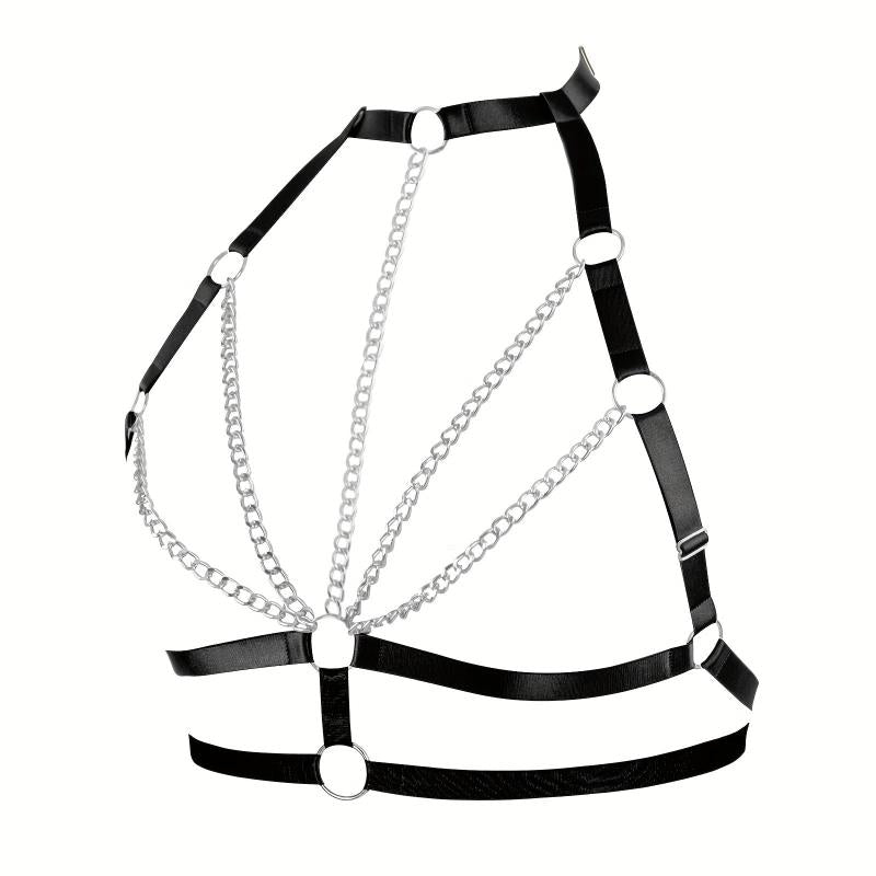 Sexy Hollow Out Harness Bra Metal Cage Gothic Chain Belt Bikini Belly Chain