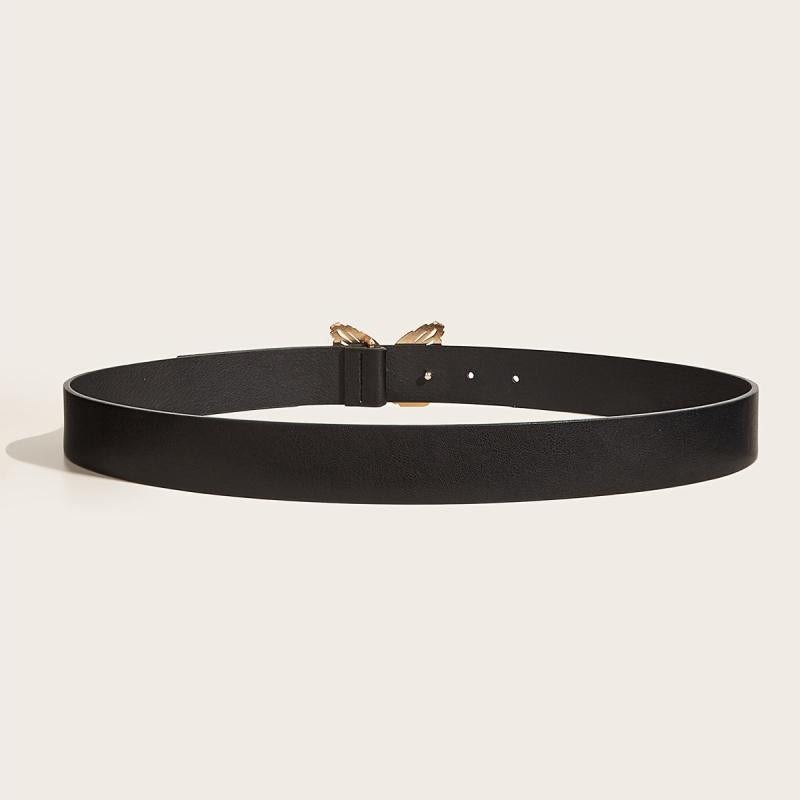 Lady Belt PU Leather Butterfly Buckle Decorative Waist Belts For Women