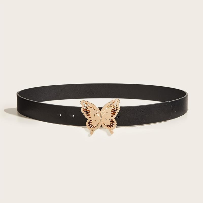 Lady Belt PU Leather Butterfly Buckle Decorative Waist Belts For Women